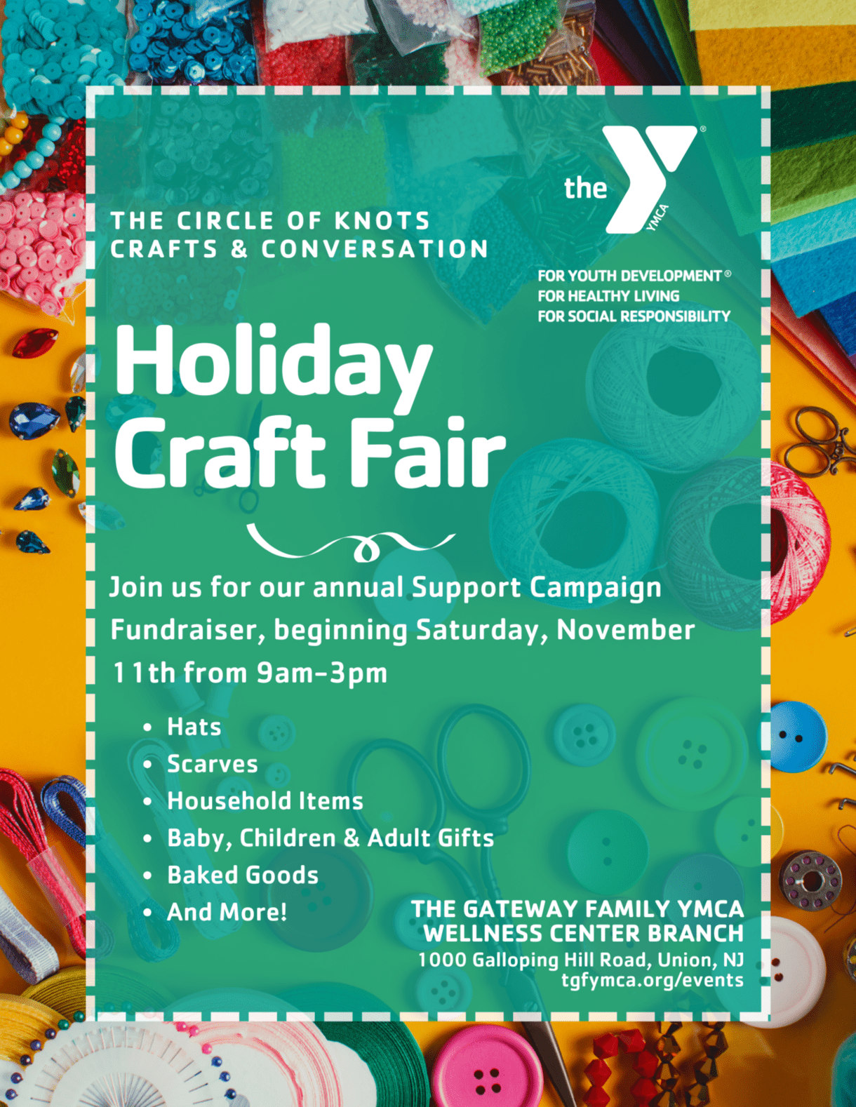 Holiday craft fair announcement and details