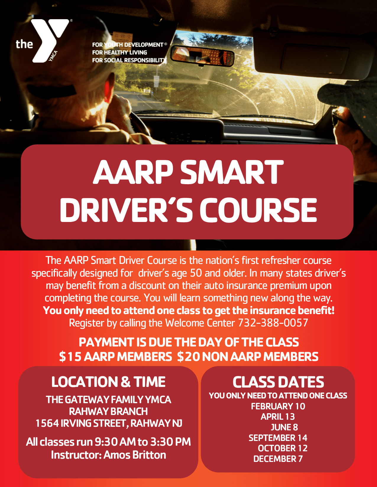 Advertisement for smart driver course.