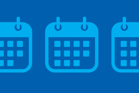 Three blue calendar icons