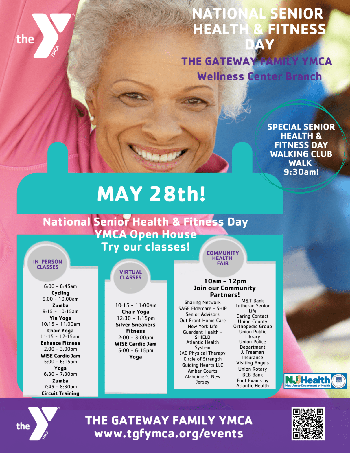 Senior health event at YMCA, May 28