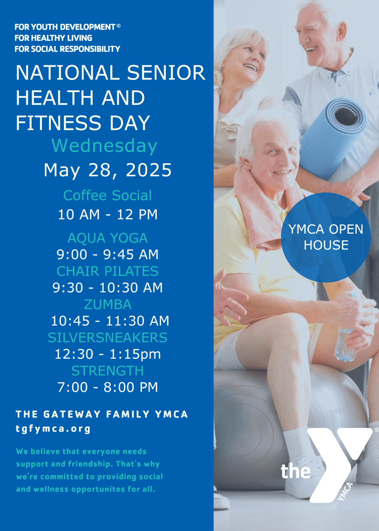 Senior health and fitness event schedule