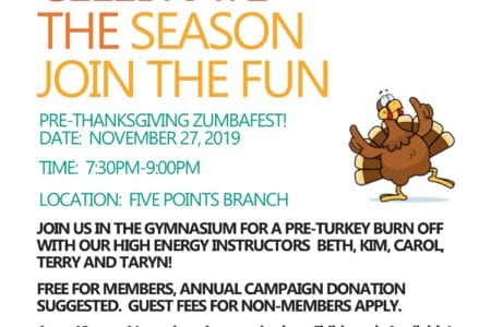 Image of flyer for holiday event celebration.