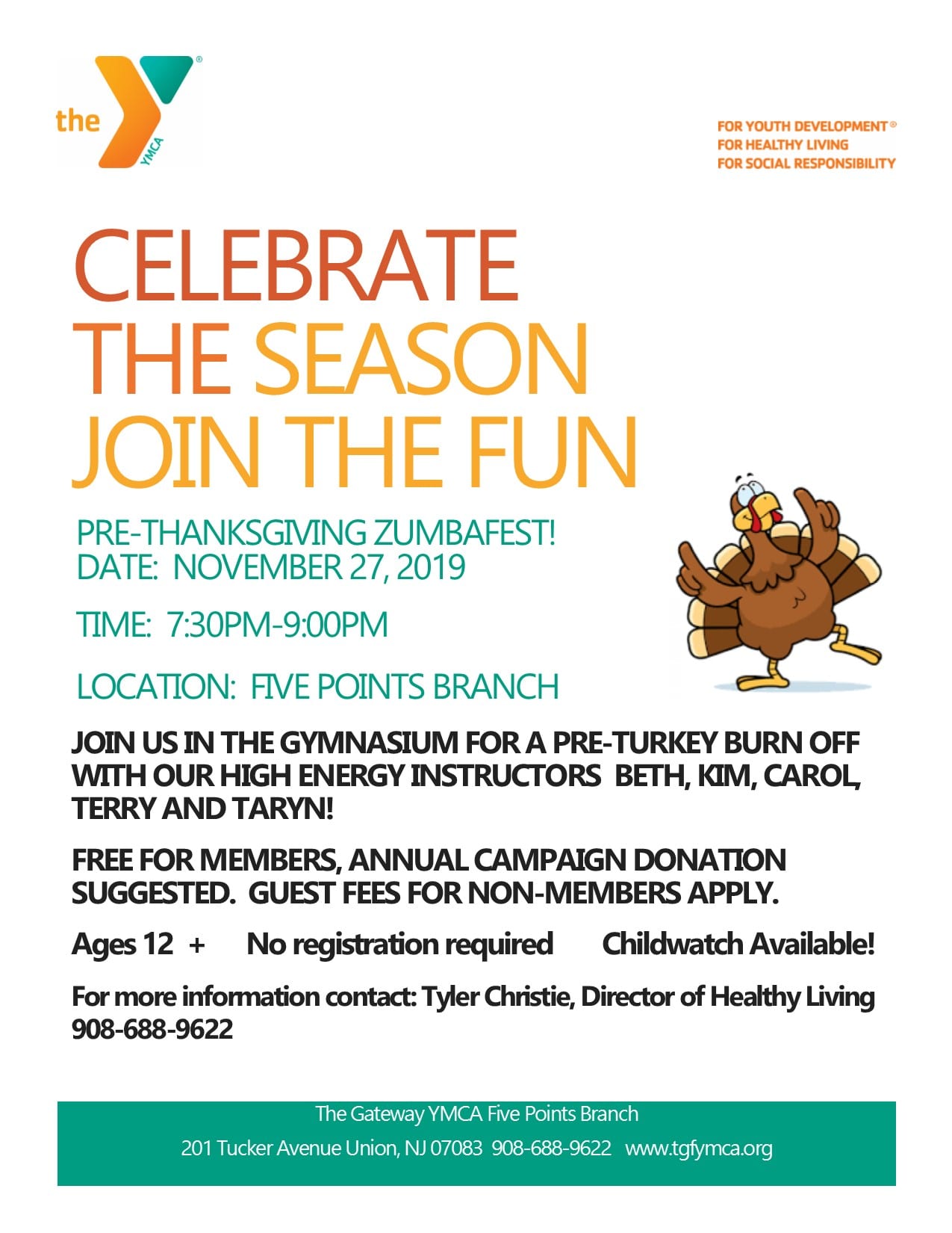 Image of flyer for holiday event celebration.