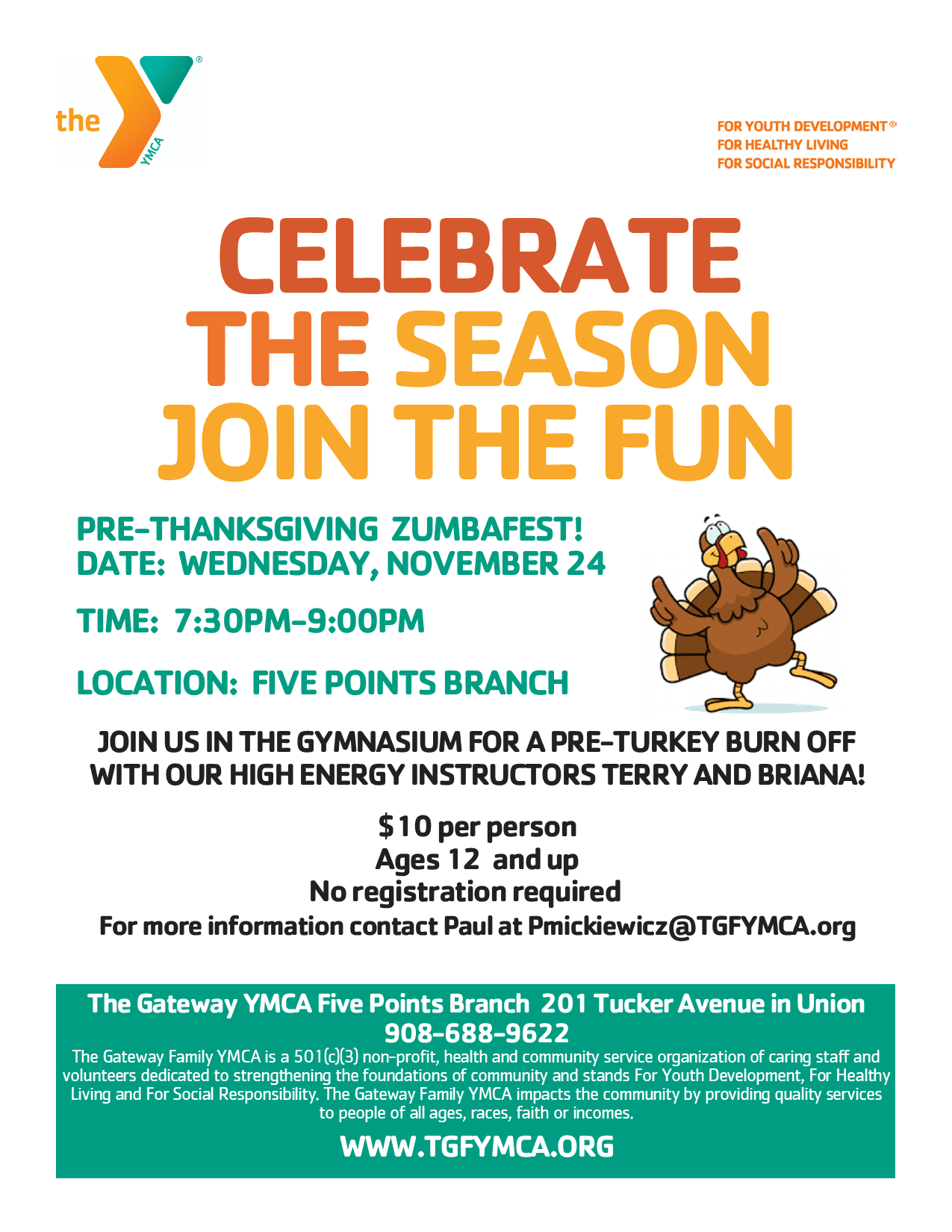 YMCA Pre-Thanksgiving Zumbafest