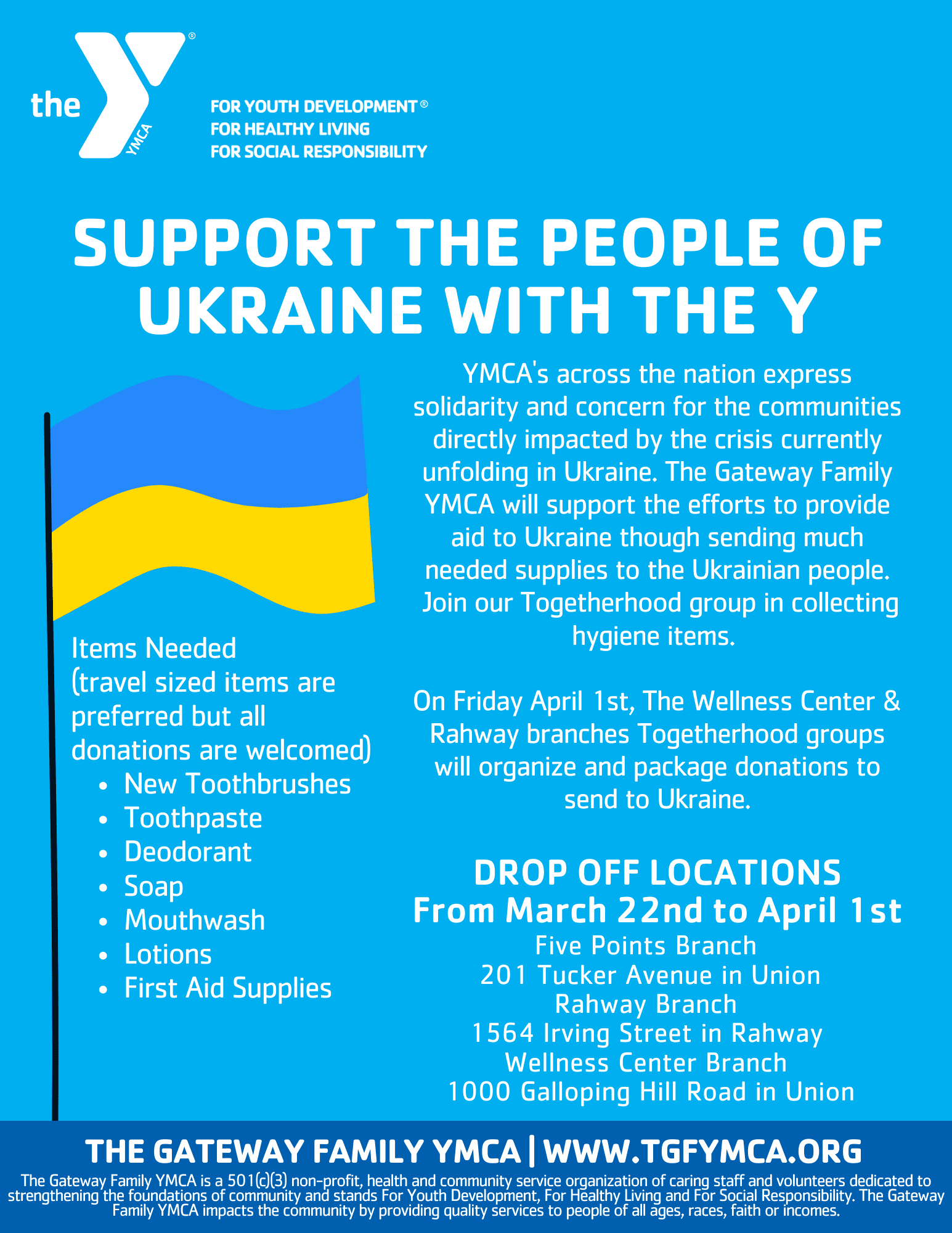 The Gateway Family YMCA Supports Ukraine