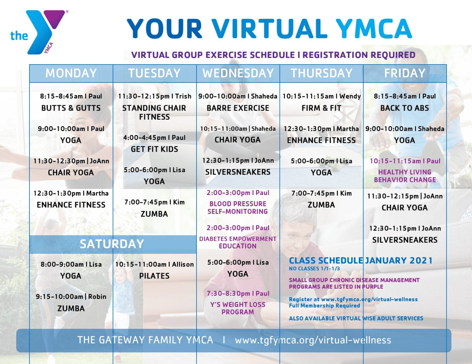 Flyer for virtual ymca membership